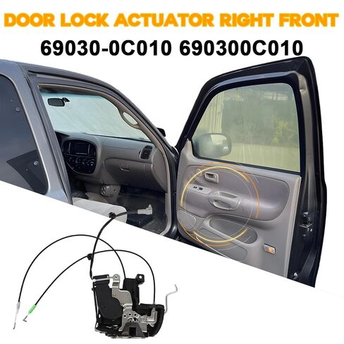 69030-0C010 مجموعة مزلاج قفل الباب جانب الركاب الأمامي الأيمن متوافق مع تويوتا تندرا 2000-2006 in Kuwait