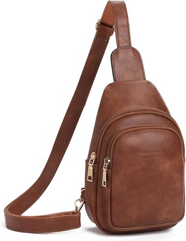GAEKEAO Sling Bag for Women Crossbody Purse Vegan Leather Fanny Pack Chest Bag Small Backpack for Travel Sport Vacation in Saudi Arabia