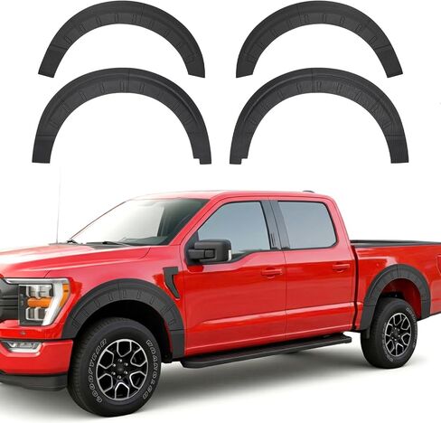 TPE Fender Flare متوافق مع 2021-2025 Ford F150 Wheel Fender Flares Edge Trim Protector Mud Flaps Trim for 2024 F150 Accessories (استبعاد Raptor & Lightning) in Kuwait