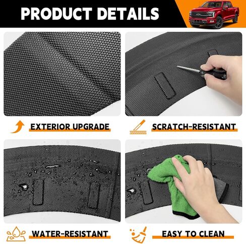 TPE Fender Flare متوافق مع 2021-2025 Ford F150 Wheel Fender Flares Edge Trim Protector Mud Flaps Trim for 2024 F150 Accessories (استبعاد Raptor & Lightning) in Kuwait