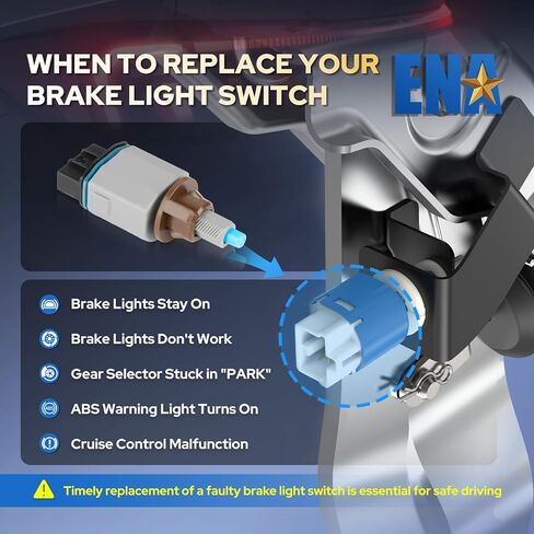 ENA Brake Light Switch Compatible with Toyota Lexus Prius Prime Camry Prius C C-HR CHR ES350 ES300h 1.8L 2.0L 2.5L 3.5L l4 V6 2016 2017 2018 2019 2020 2021 2022 Replaces SLS613 w/ 7 Pins in Kuwait