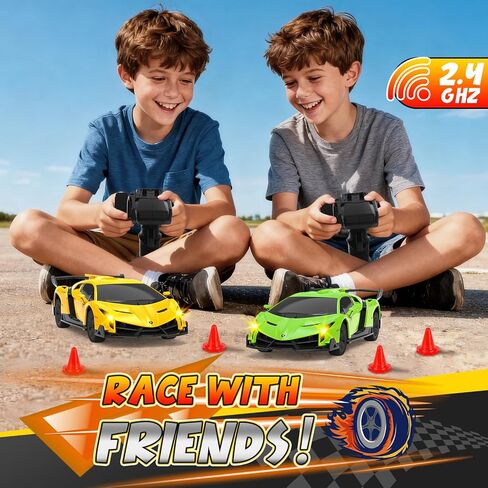 1:24 Licensed Lamborghini Remote Control Cars - 2.4 GHz RC Cars with 4 Drift Tires and Road Blocks, Toys for Boys Age 5 Years Old +, Birthday Gifts for Kids in Saudi Arabia