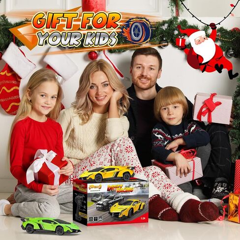 1:24 Licensed Lamborghini Remote Control Cars - 2.4 GHz RC Cars with 4 Drift Tires and Road Blocks, Toys for Boys Age 5 Years Old +, Birthday Gifts for Kids in Saudi Arabia
