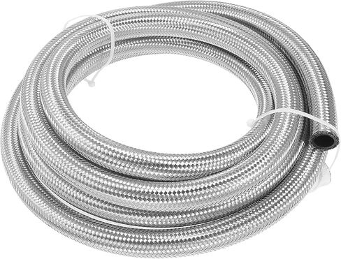 15 قدم 12AN خرطوم الوقود AN12 3/4 "، مضفر CPE زيت الوقود خط الغاز العالمي للسيارة دائم الفولاذ المقاوم للصدأ الفضة لهجة in Kuwait