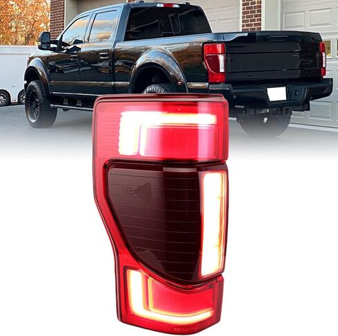مجموعة مصابيح خلفية LED اليمنى لفورد F250 F350 Super Duty 2020 2021 2022 2023 مصباح إيقاف الفرامل الخلفية مع جانب الركاب العمياء LC3Z13404E FO2801282 in Kuwait