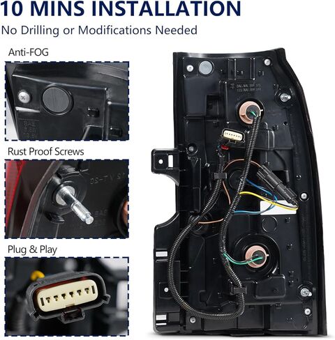 مجموعة ضوء الذيل متوافقة مع 2015 2016 2017 2018 2019 2020 Chevy Tahoe Suburban OEM الضوء الخلفي مصباح الفرامل الخلفي Led Taillamp الجانب الأيسر للسائق استبدال 84467058 GM2800264 in Kuwait