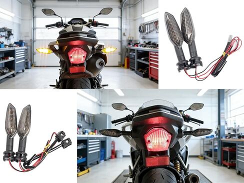 LED Turn Signal Lights Compatible with yamaha YZF-R3/R6/R7,mt03/06/07/09 Front & Rear Blinker Lamps，Fit the original vehicle's mounting holes with PLUG&PLAY (Yamaha New Model​​) in Kuwait