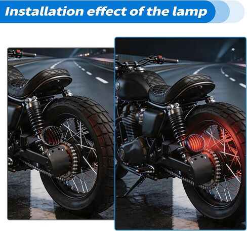LED دراجة نارية الذيل ضوء الفرامل بدوره إشارة أسود أحمر مصباح الإسكان مقاوم للماء صالح للضوء الأحمر العالمي (1 مجموعة) in Kuwait