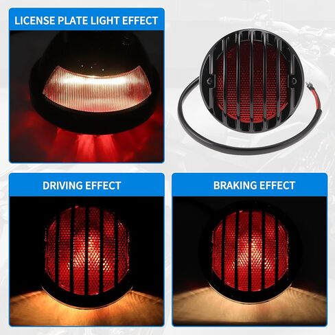 LED دراجة نارية الذيل ضوء الفرامل بدوره إشارة أسود أحمر مصباح الإسكان مقاوم للماء صالح للضوء الأحمر العالمي (1 مجموعة) in Kuwait