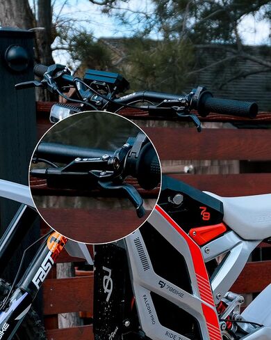 مجموعة الفرامل الهيدروليكية 79EMOTOS 79BIKE Falcon Pro، أسطوانة رئيسية يسار ويمين مع رافعة ومفتاح قطع الطاقة، مناسبة للدراجات النارية الكهربائية على الطرق الوعرة (مجموعة الفرامل اليمنى) in Kuwait
