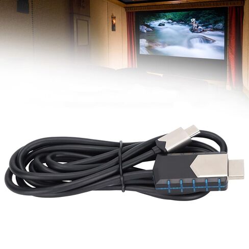 TC03 4K Full HD Projection Cable, 4096x2160 Ultra High Resolution, Lightweight and Portable, Plug and Play, Made of Durable Zinc Alloy and ABS, for Office and Home Entertai in Saudi Arabia
