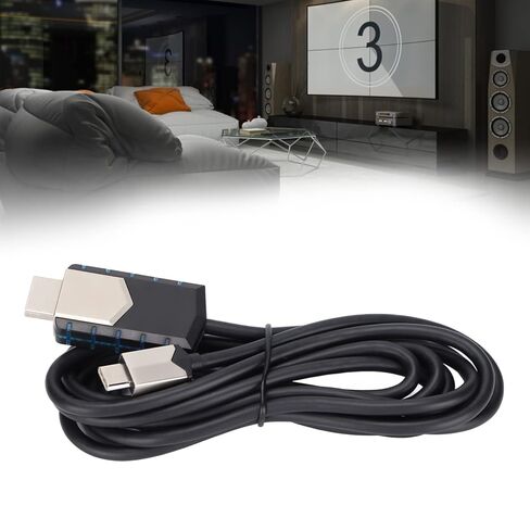 TC03 4K Full HD Projection Cable, 4096x2160 Ultra High Resolution, Lightweight and Portable, Plug and Play, Made of Durable Zinc Alloy and ABS, for Office and Home Entertai in Saudi Arabia