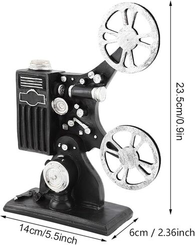 Movie Projector Model, 23.5x14x6cm Vintage Resin Film Projector Figurine Lightweight Photography Photo Props for Home Desktop Decoration in Kuwait
