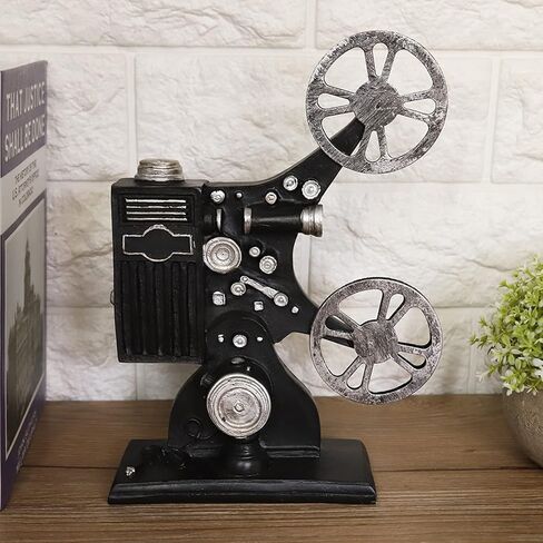 Movie Projector Model, 23.5x14x6cm Vintage Resin Film Projector Figurine Lightweight Photography Photo Props for Home Desktop Decoration in Kuwait