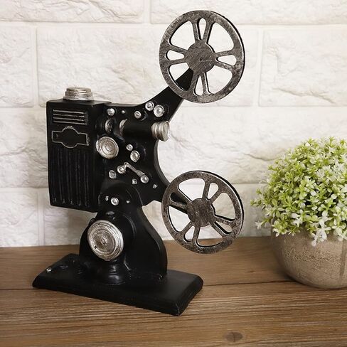 Movie Projector Model, 23.5x14x6cm Vintage Resin Film Projector Figurine Lightweight Photography Photo Props for Home Desktop Decoration in Kuwait
