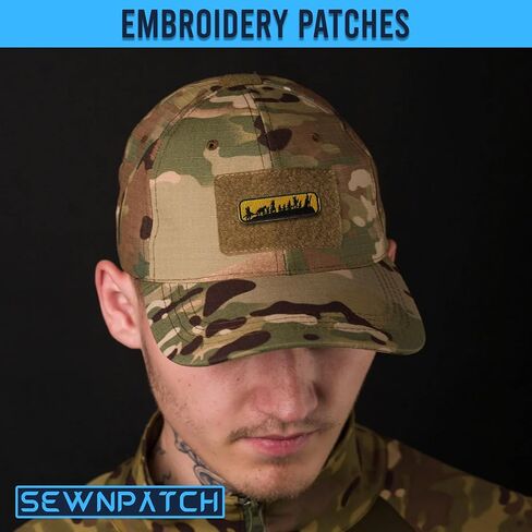 Fellowship Silhouette Orange Hook and Loop Patch for Backpacks Hats Vest Dog Harness Bags, Size 3" Sewing Patches, Fantasy Tactical Appliques for Clothes, Embroidery Patch, Gifts for Boy Girl in Kuwait