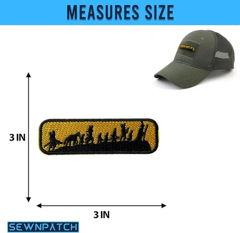 Fellowship Silhouette Orange Hook and Loop Patch for Backpacks Hats Vest Dog Harness Bags, Size 3" Sewing Patches, Fantasy Tactical Appliques for Clothes, Embroidery Patch, Gifts for Boy Girl in Kuwait