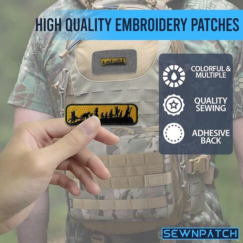 Fellowship Silhouette Orange Hook and Loop Patch for Backpacks Hats Vest Dog Harness Bags, Size 3" Sewing Patches, Fantasy Tactical Appliques for Clothes, Embroidery Patch, Gifts for Boy Girl in Kuwait