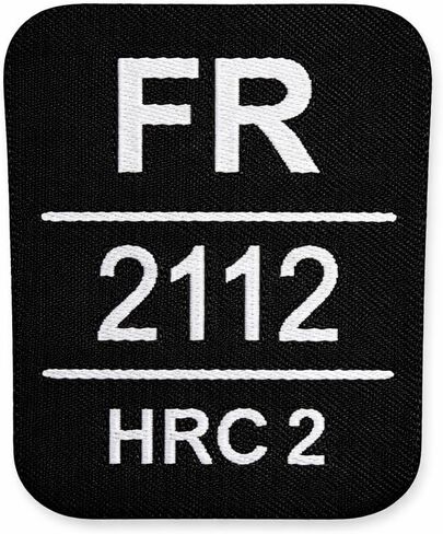 FR Replacement Patch Iron-On Flame Resistant Tags, HRC2 2112, Pack of 10 (Black Silver) in Kuwait