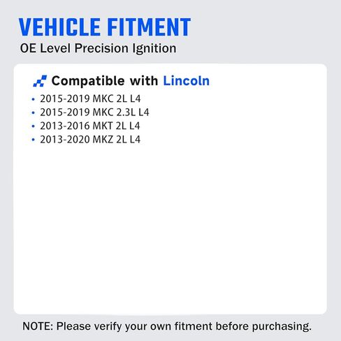 مجموعة من 4 ملفات إشعال UF670 وشمعات إشعال متوافقة مع Ford Focus Escape Edge Explorer Fusion Mustang Taurus Land Rover Discovery Sport LR2 Evoque Lincoln MKC MKT MKZ 2.0L 2.3L UF670 in Kuwait