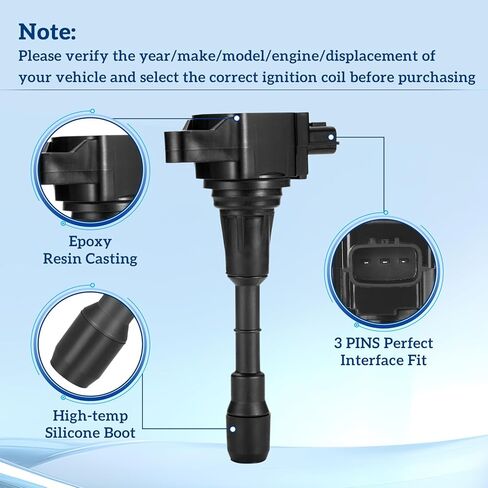 Ignition Coil Pack of 6 UF550 Fit for Nissan Altima Maxima Murano Pathfinder 3.5L QX60 FX35 G35 JX35 3.5L 2007 2008 2009 2010 2011 2012 2013 2014 2015 2016 2017 2018 2019 2020 Coils Replaces C1670 in Saudi Arabia