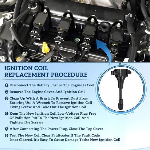 Ignition Coil Pack of 6 UF550 Fit for Nissan Altima Maxima Murano Pathfinder 3.5L QX60 FX35 G35 JX35 3.5L 2007 2008 2009 2010 2011 2012 2013 2014 2015 2016 2017 2018 2019 2020 Coils Replaces C1670 in Saudi Arabia