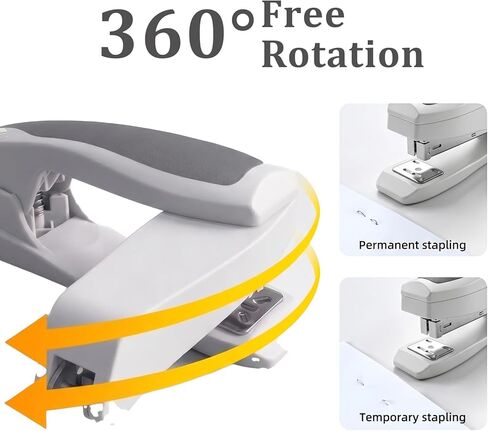 Heavy Duty Stapler, 25 Sheet Capacity Full Strip Desk Stapler, No-Jam & Non-Slip Design for Office and Classroom Use, Includes Staples, White in Saudi Arabia