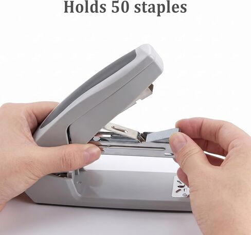 Heavy Duty Stapler, 25 Sheet Capacity Full Strip Desk Stapler, No-Jam & Non-Slip Design for Office and Classroom Use, Includes Staples, White in Saudi Arabia