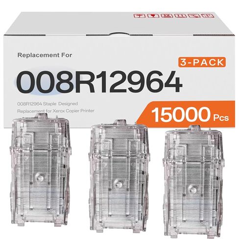 3 عبوات 008R12964 دبابيس متوافقة مع زيروكس 008R12964 8R12964، عدد 5000 لكل خرطوشة لتجليد المستندات المكتبية in Kuwait