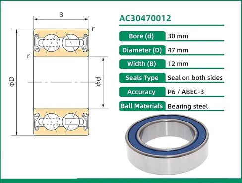 1PCS MOCHU AC30470012 30X47X12 30BD4712 ACB30X47X12 ACB30470012 Automotive Air Conditioning Bearings Auto in Kuwait
