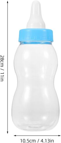 Giant Baby Bottle Piggy Bank, 11 Inch Blue PVC Plastic Money Box, Shower Game Candy Jar Desktop Ornament Nursery Decor Boy Gift in Kuwait
