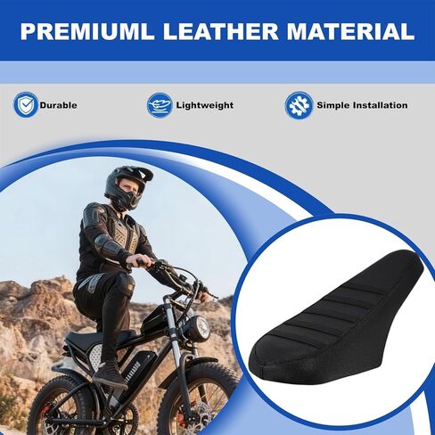 غطاء مقعد خالٍ من الأظافر لـ Ridstar Q20، غطاء مقعد EBike، جلد مقاوم للماء غير قابل للانزلاق، يحمي مقعد الدراجة الكهربائية الخاص بك، لـ Ridstar Q20/Q20 Pro Lite in Kuwait