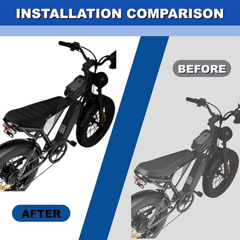 غطاء مقعد خالٍ من الأظافر لـ Ridstar Q20، غطاء مقعد EBike، جلد مقاوم للماء غير قابل للانزلاق، يحمي مقعد الدراجة الكهربائية الخاص بك، لـ Ridstar Q20/Q20 Pro Lite in Kuwait