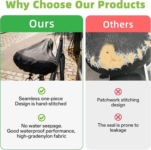 Bike Seat Cover Waterproof - 2-Pack Universal Bicycle Saddle Rain Cover for Electric Bike, Moped, Mountain & Road Bikes - Dustproof Sun Wind Protection in Saudi Arabia