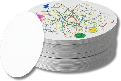 40 Pack Refill Paper for 6-Inch Spin Art Machines – Ultra-Thick 300 GSM Round Cardstock – Pre-Cut Replacement Discs & Paper in Saudi Arabia