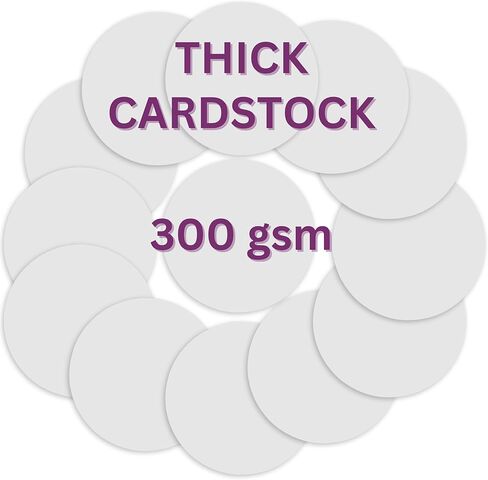 40 Pack Refill Paper for 6-Inch Spin Art Machines – Ultra-Thick 300 GSM Round Cardstock – Pre-Cut Replacement Discs & Paper in Saudi Arabia
