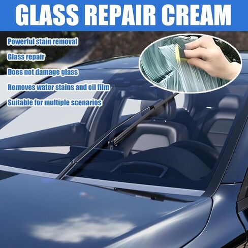 Glass Polishing Kit, 50g Glass Restoration Paste, Windshield Scratch Remover for Windows, Mirrors, Aquarium,Truck Automotive RV Outdoor in Saudi Arabia