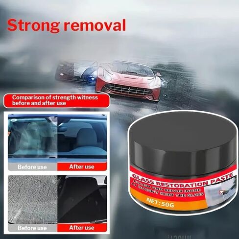 Glass Polishing Kit, 50g Glass Restoration Paste, Windshield Scratch Remover for Windows, Mirrors, Aquarium,Truck Automotive RV Outdoor in Saudi Arabia