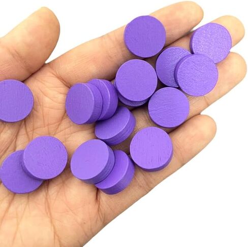 15mm Wood Disc (200pcs) 10colors for Board Game Component ,Round Wooden Circle Discs Token or Game DIY in Kuwait