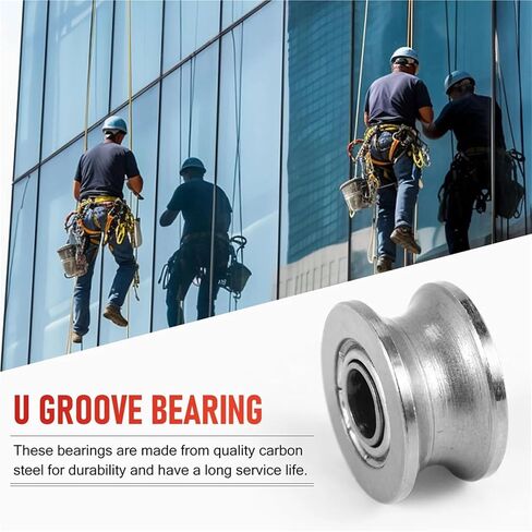 10pcs U Groove Bearing U624ZZ Carbon Steel Durable V Groove Ball Bearing Pulley Motion Systems in Kuwait