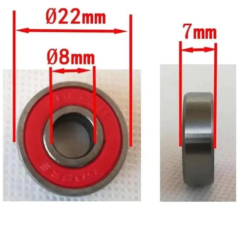 10pcs 608 2RS 8x22x7mm Red Skateboards Wheels ABEC-9 Shafts Tool Skate Scooter Steel Bearings in Kuwait