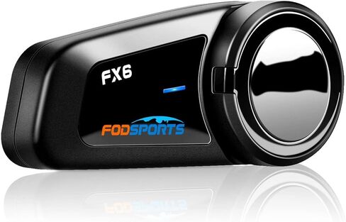Fodsports FX6 Motorcycle Bluetooth Headset, 6 Riders Group Motorcycle Intercom Bluetooth, 1000M Motorbike Helmet Communication Systems/Voice Command/Universal Pairing/FM Radio(2 Pack) in Saudi Arabia