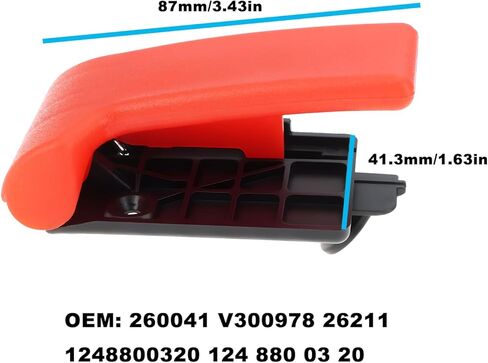 مقبض تحرير غطاء محرك السيارة ECSiNG 260041 1248800320 متوافق مع موديلات مرسيدس بنز C-Class، CLK، GLK، SLK in Kuwait