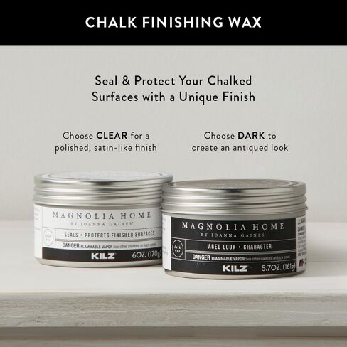 KILZ Magnolia Home by Joanna Gaines Finishing Wax to Protect and Seal Chalked Surfaces, DARK - 5.7 Oz. in Saudi Arabia