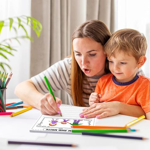 Motiskyy 100 Sheets Kindergarten Draw and Write Paper with Picture Space and Lines for Kids Abc 8.3 x 11.7 Inches Story Paper Bulk for Handwriting Practice Primary Creating Write Beginner School in Kuwait