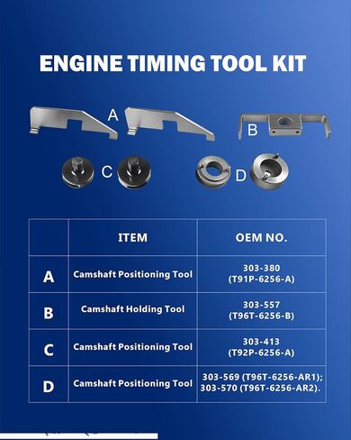 Engine Timing Tool Kit Compatible with Ford 4.6L 5.4L V8 and 6.8L V10 Engine 1992-2004 with Camshaft Positioning Tool Camshaft Holding Tool Replace 303-557 303-380 303-569 303-570 303-413 in Saudi Arabia