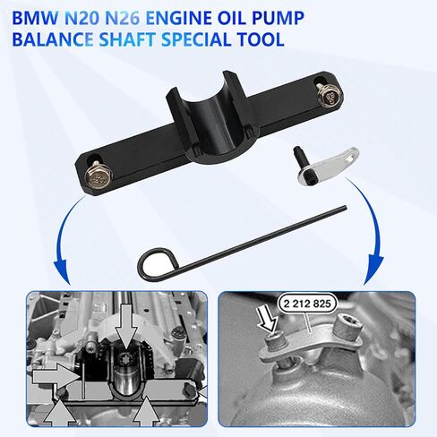 ZKTOOL 16 قطعة محرك عمود الحدبات توقيت قفل مجموعة أدوات مناسبة لمحرك BMW N20 N26، مع حامل دولاب الموازنة و7676 طقم إصلاح ختم الزيت أداة إزالة حاقن الوقود، مجموعة أدوات توقيت قفل محاذاة المحرك in Kuwait