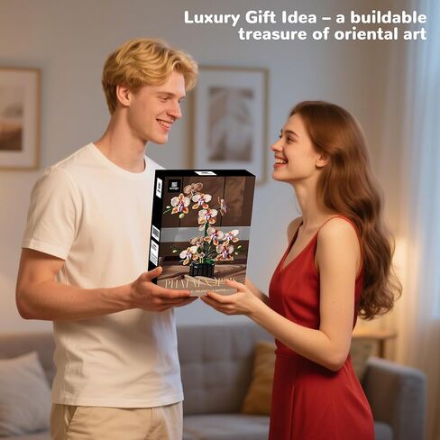 Orchid Building Sets Artificial Flowers Plant Gifts Her Adults Girls Botanical Collection for Home Kitchen Desk Decor in Saudi Arabia