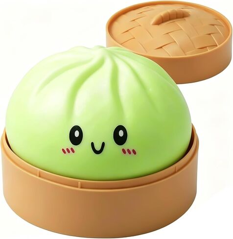 Dumpling Squeeze – Soft TPR Squeeze, Slow Rising Stress Relieving Fidget Gift, Bao Bun Desk Decoration, Handheld Relaxation for Office Home（Green） in Saudi Arabia