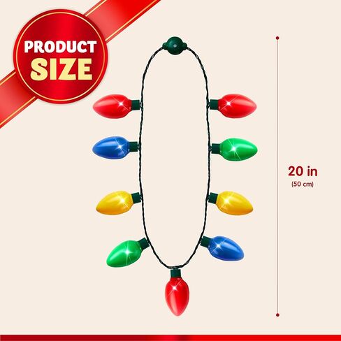 JOYIN 3 حزم عيد الميلاد قلادة LED تضيء القلائد 9 لمبات LED عطلة حفلة لصالح زي الملحقات لعيد الميلاد عيد الميلاد لصالح حفلة العرض in Kuwait